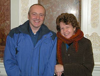 Fionnuala Rockett agus mé fhéin i Mi Márta, 2008