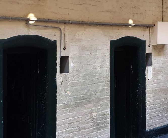 photo of light over cell doors in East Wing, Kilmainham Gaol, Dublinin 