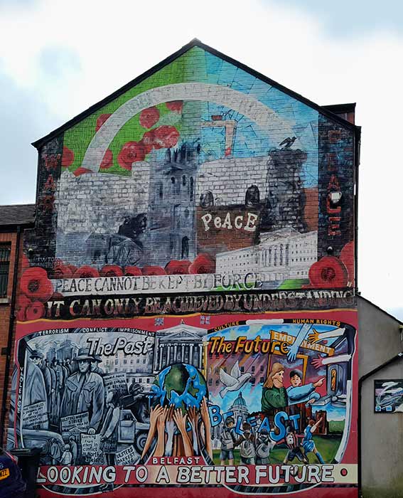 photo by Eoin Mac Lochlainn of Peace mural in East Belfast