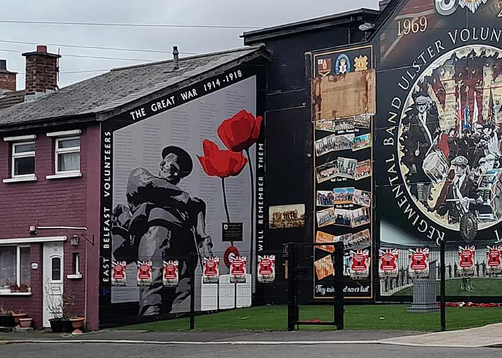 photo by Eoin Mac Lochlainn of East Belfast Mural commemorating those who died in WW1